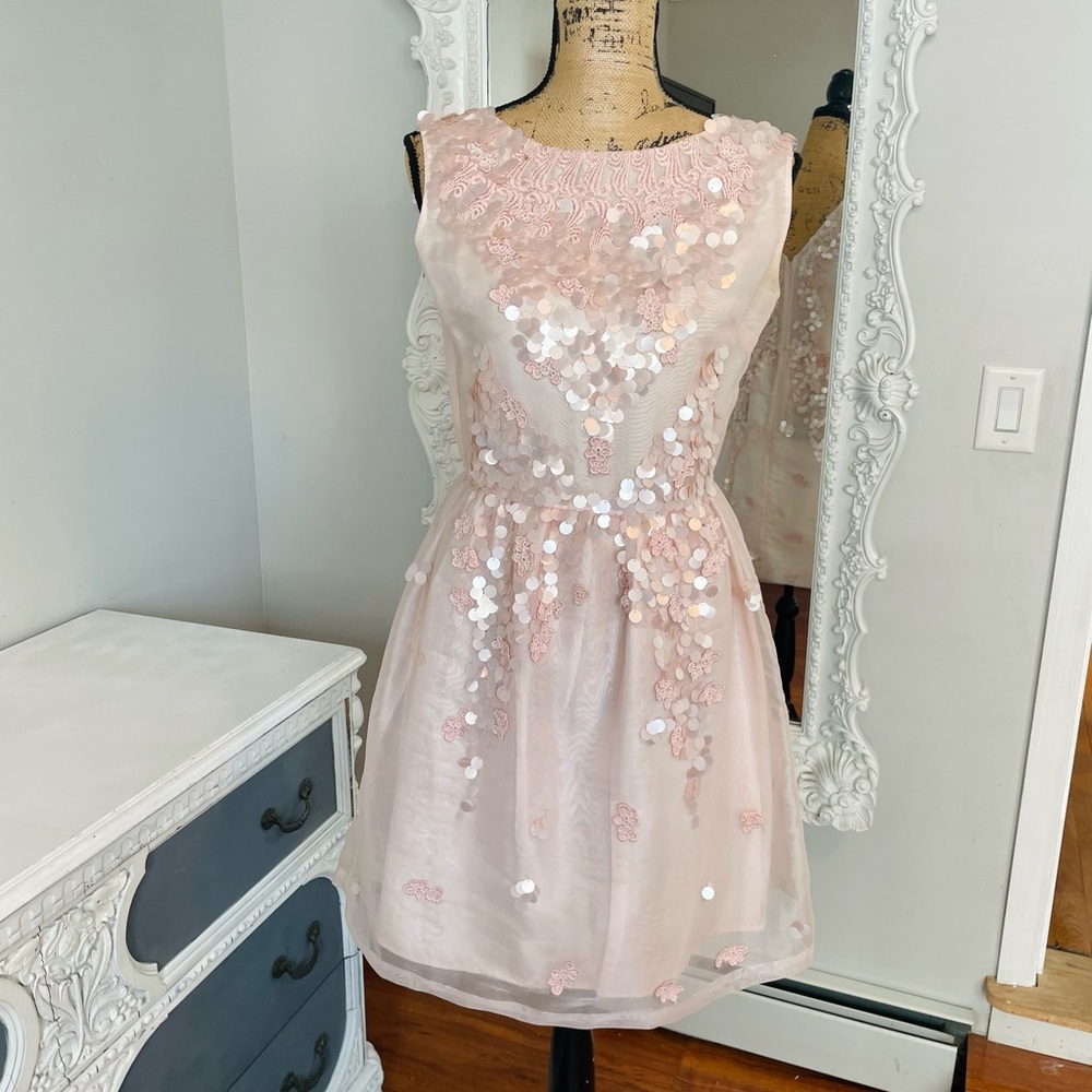 Blugirl BLUMARINE Pastel Pink DREAMY Sequin Party Dress